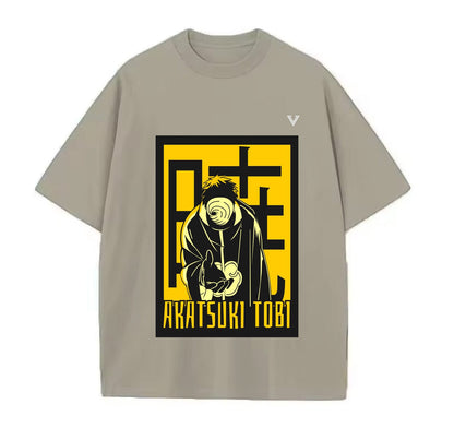 Light Coffee / XS Akatsuki Tobi (Naruto) Anime Oversize T-Shirt