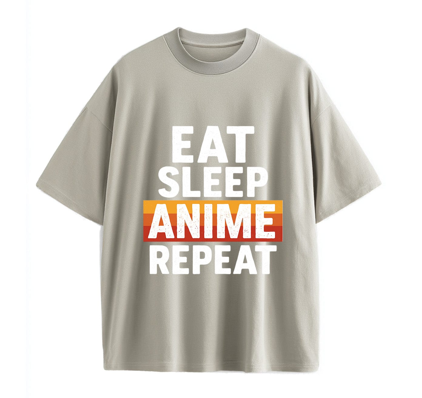 Light Coffee / XS Eat Sleep Anime Repeat 1 Oversize T-Shirt