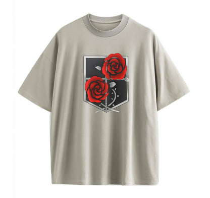 Light Coffee / XS Garrison (Attack On Titan) Oversize T-Shirt