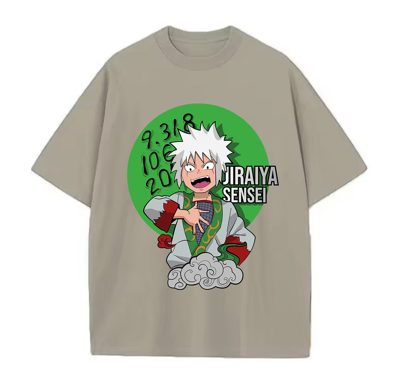 Light Coffee / XS Jiraiya Sensei Anime Oversize T-Shirt