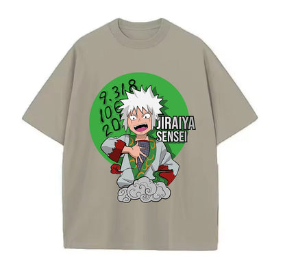 Light Coffee / XS Jiraiya Sensei Anime Oversize T-Shirt