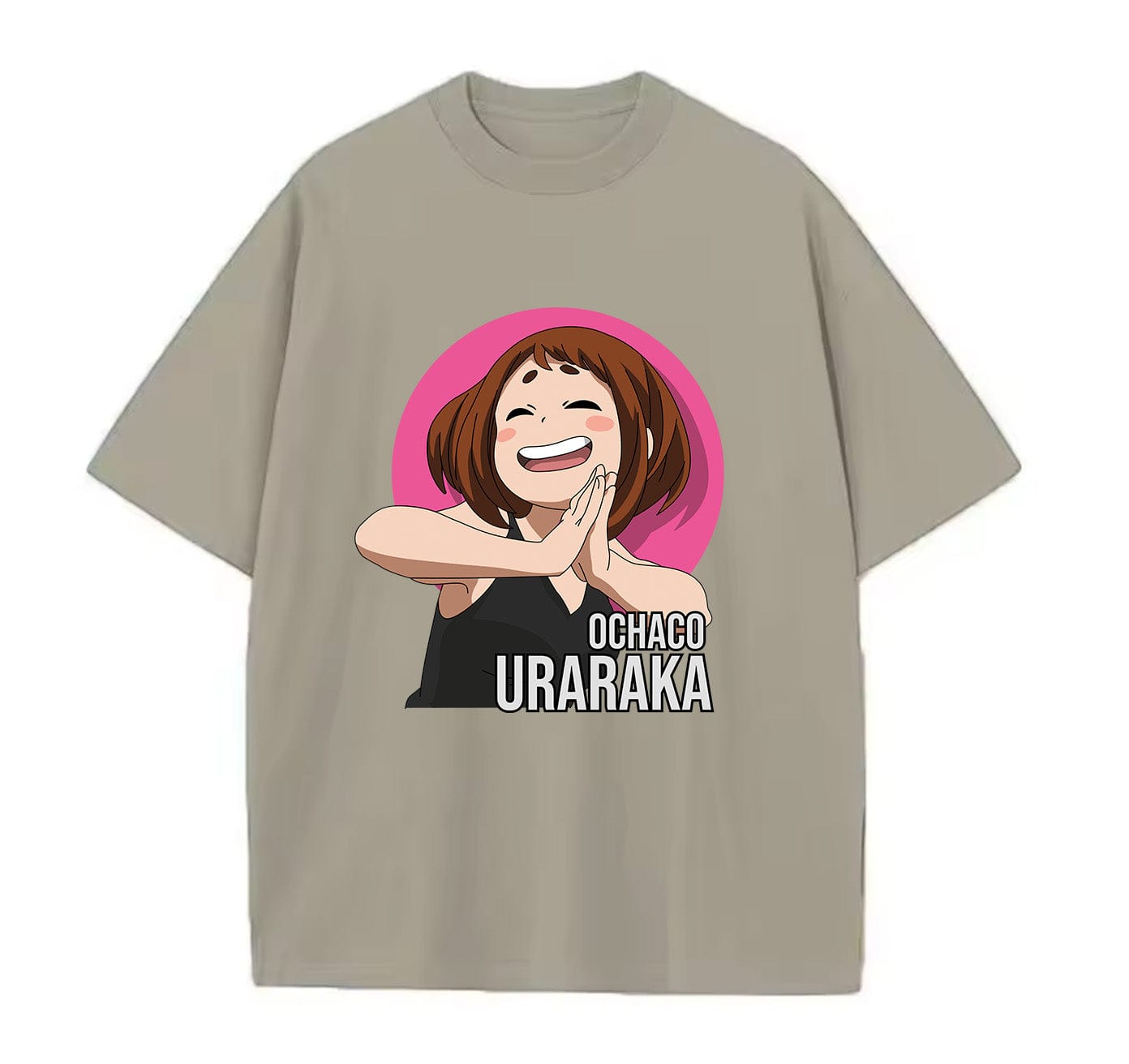 Light Coffee / XS Ochaco 2 (My Hero Academia) Anime Oversize T-Shirt