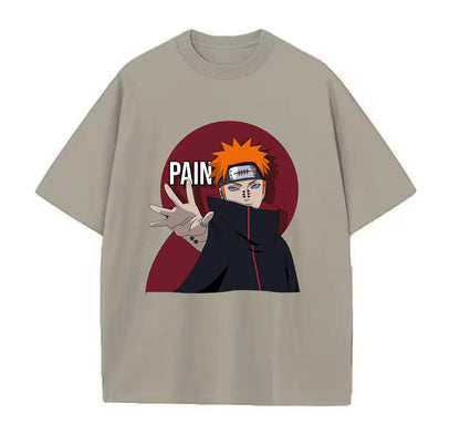 Light Coffee / XS Pain (Naruto) Anime Oversize T-Shirt