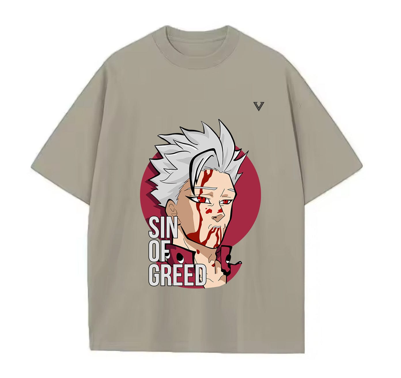 Light Coffee / XS Sin of Greed (Seven Deadly Sins) Anime Oversize T-Shirt
