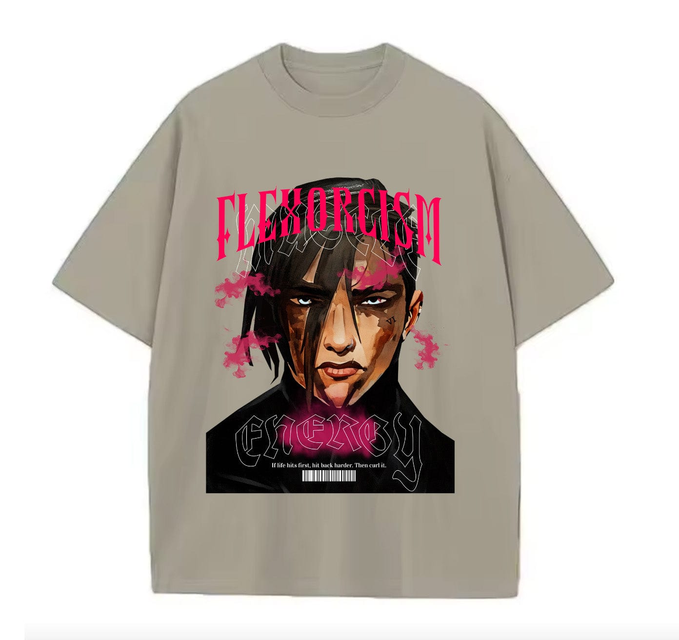 Light Coffee / XS VI Flexorcism (Arcane) Anime Oversize T-shirt