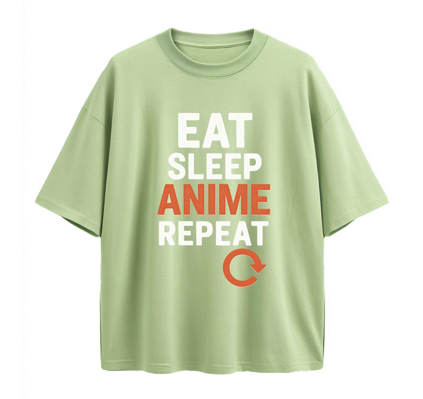 Light Green / XS Eat Sleep Anime Repeat 2 Oversize T-Shirt