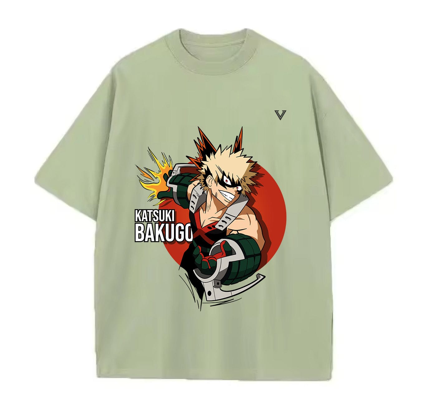 Light Green / XS Katsuki Bakugo (My Hero Academia) Anime Oversize T-Shirt