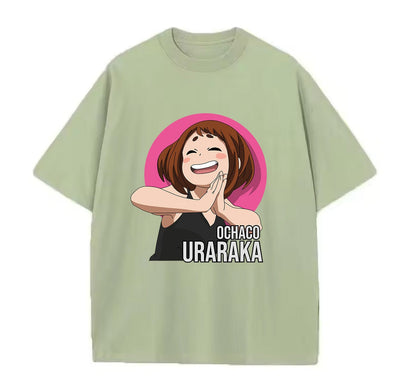 Light Green / XS Ochaco 2 (My Hero Academia) Anime Oversize T-Shirt