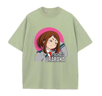 Light Green / XS Ochaco Uraraka (My Hero Academia) Anime Oversize T-Shirt