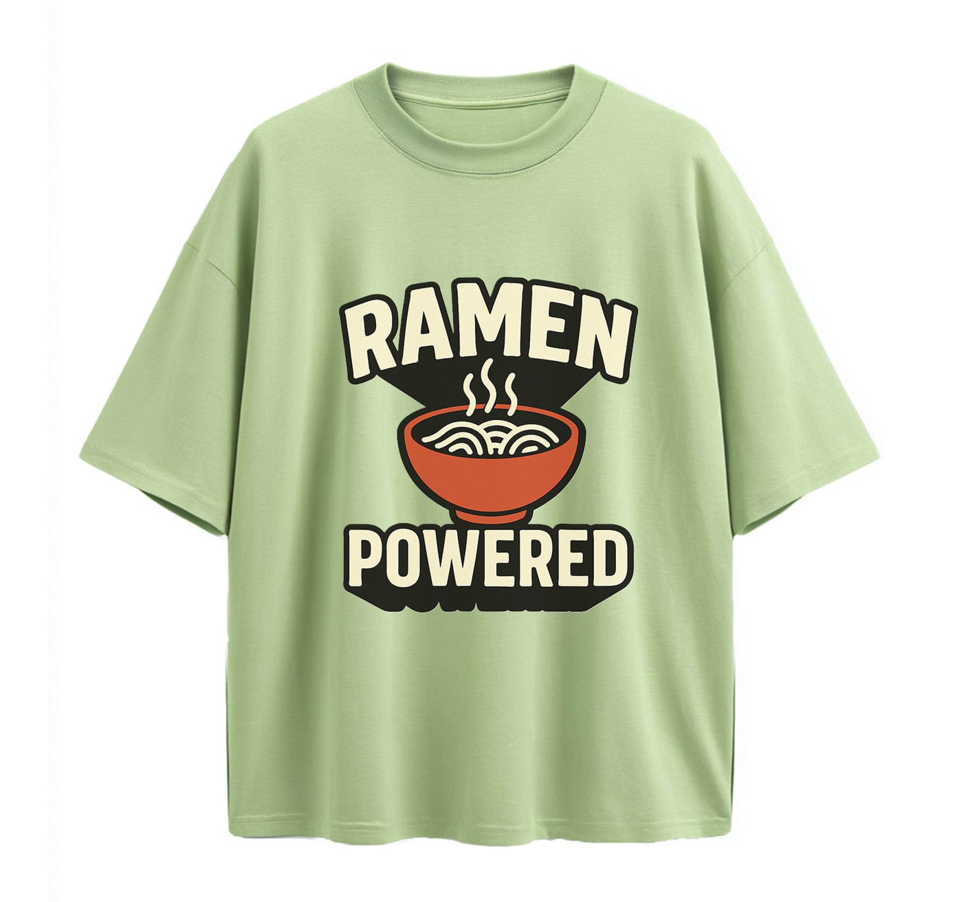 Light Green / XS Ramen Powered Anime Oversize T-Shirt