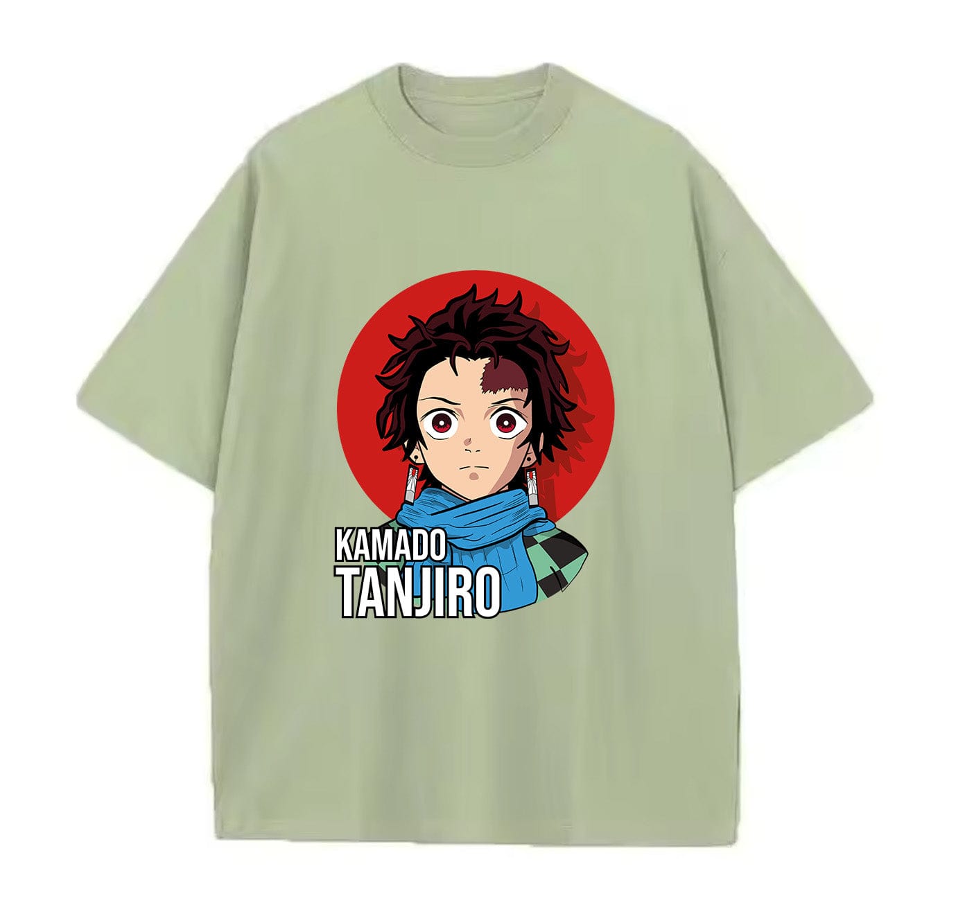 Light Green / XS Tanjiro (Demon Slayer) Anime Oversize T-Shirt
