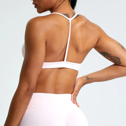 Light pink / S Women's High Support Sports bra/ Yoga Bra (Victorious Titan Flex)