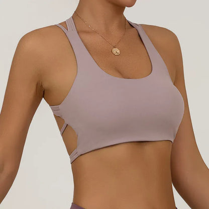Light purple / S Women's Bra Shockproof / Sports Bra(Victorious ExoSupport)