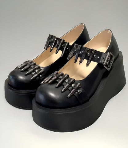 Bullet Studded Punk Platform Lolita Shoes