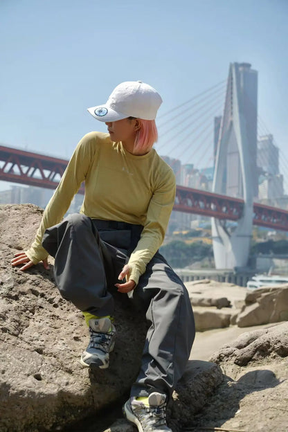 M / Dark gray Outdoor Adventure Revolution Hard  Quick Dry Waterproof Cargo Pants Unisex Loose Fit Street Style High Waist Polyester