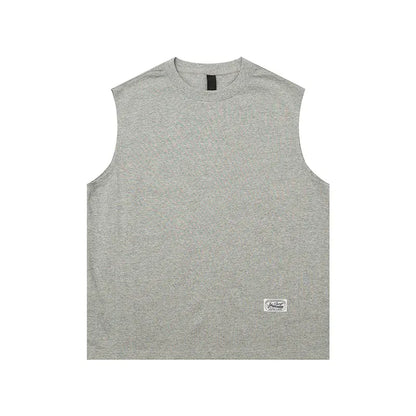 M / Gray Victorious Loose Summer Sleeveless Sports Vest - Korean Fashion Style