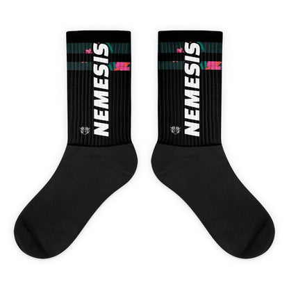 M Nemesis: (Midnight Forest Stripes) Dynamic Athletic Socks