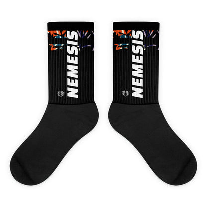 M Nemesis: (Tropical Leaf Stripes) Dynamic Athletic Socks