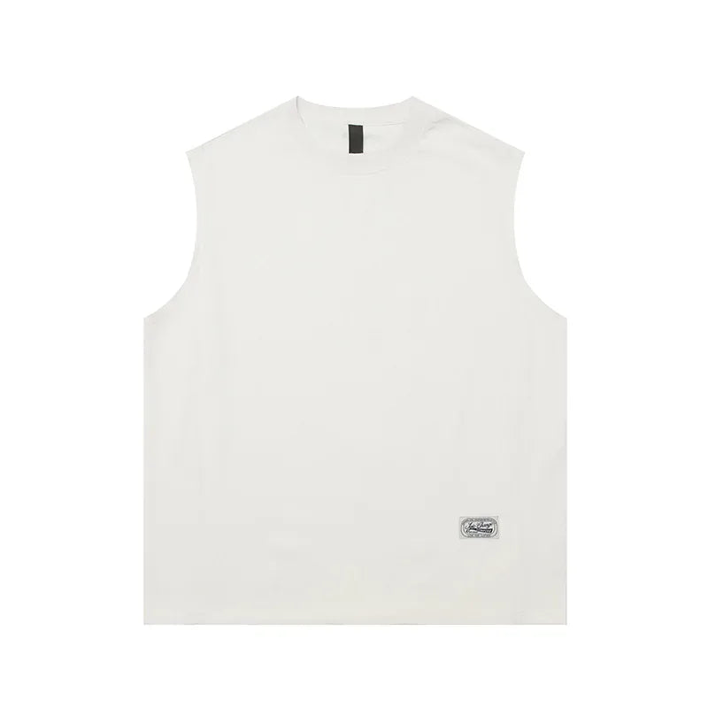M / White Victorious Loose Summer Sleeveless Sports Vest - Korean Fashion Style