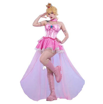 Peach Corset Skirt Set Princess Cosplay