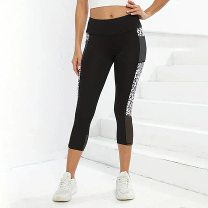 Marble Print Sports Leggings With Pockets (Victorious AetherFrame)