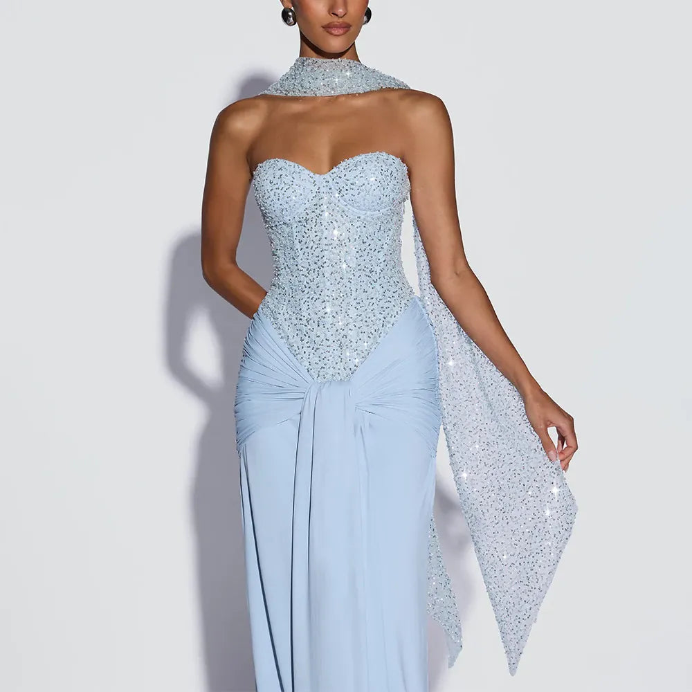Mermaid Corset Strapless Prom Dress