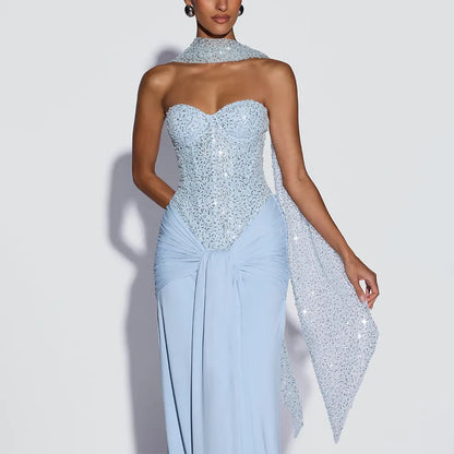 Mermaid Corset Strapless Prom Dress