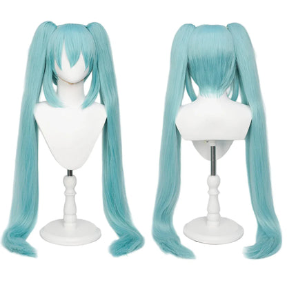 Miku Wig Hatsune Miku Anime Cosplay Wig/ 110cm Double Ponytail Synthetic Fiber Wig