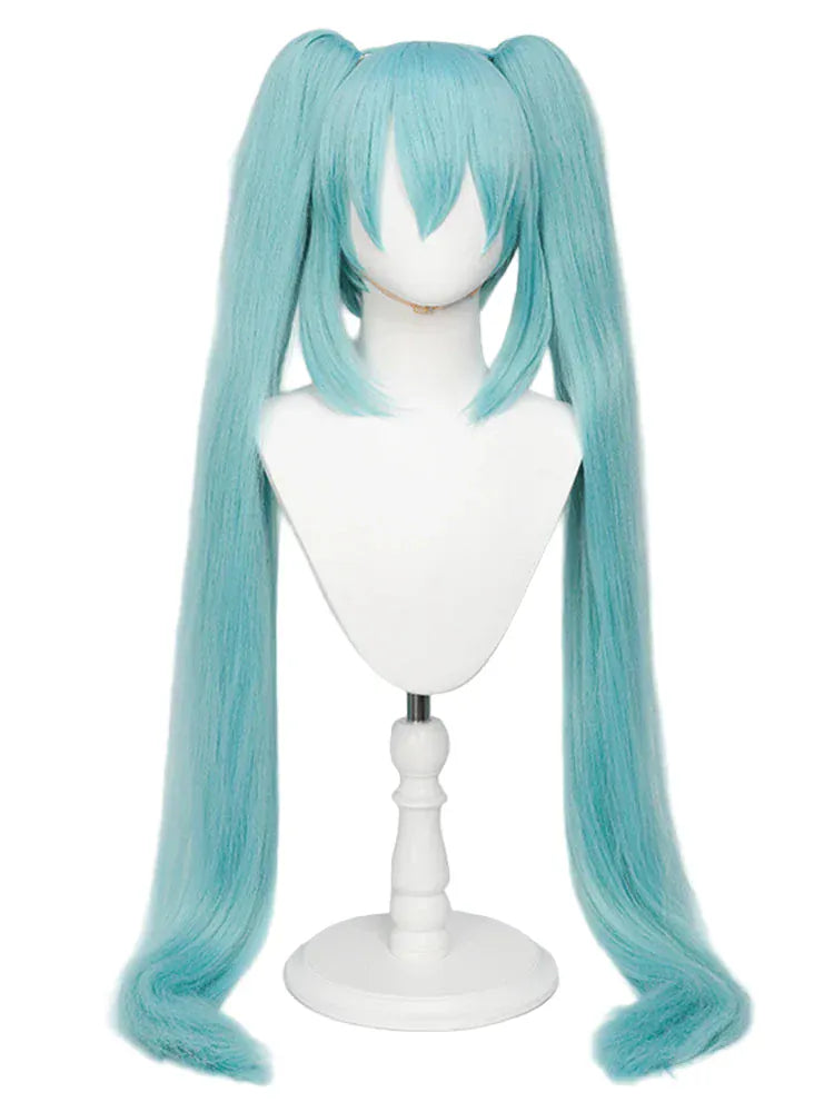 Miku Wig Hatsune Miku Anime Cosplay Wig/ 110cm Double Ponytail Synthetic Fiber Wig