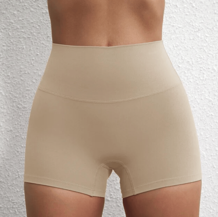 milk coffee / S-2 Women's 3" Gym Shorts / Yoga shorts (Ellie Seattle)