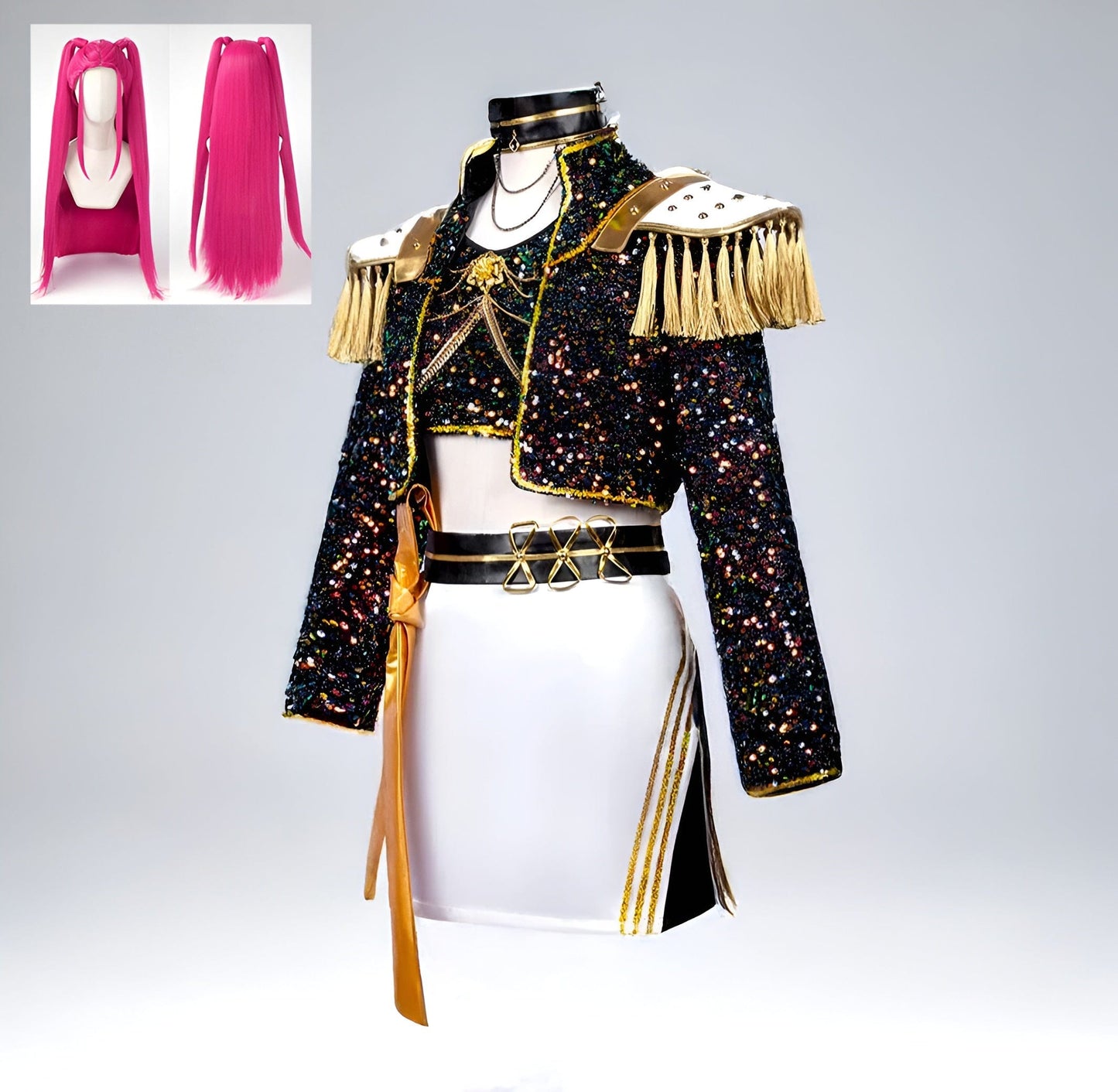 Mira Costume Wig / 110 KPop Demon Hunters Golden Outfits/ Mira, Rumi, Zoey Cosplay