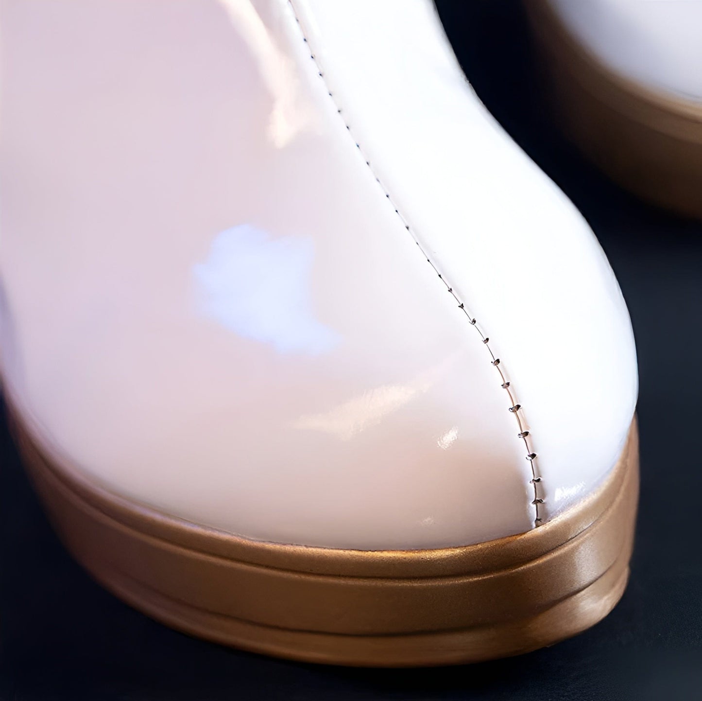Mira Kpop Demon Hunter Shoes / Black and White w/ Gold details