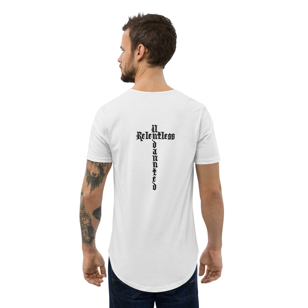 Muscle Curved Hem T-Shirt