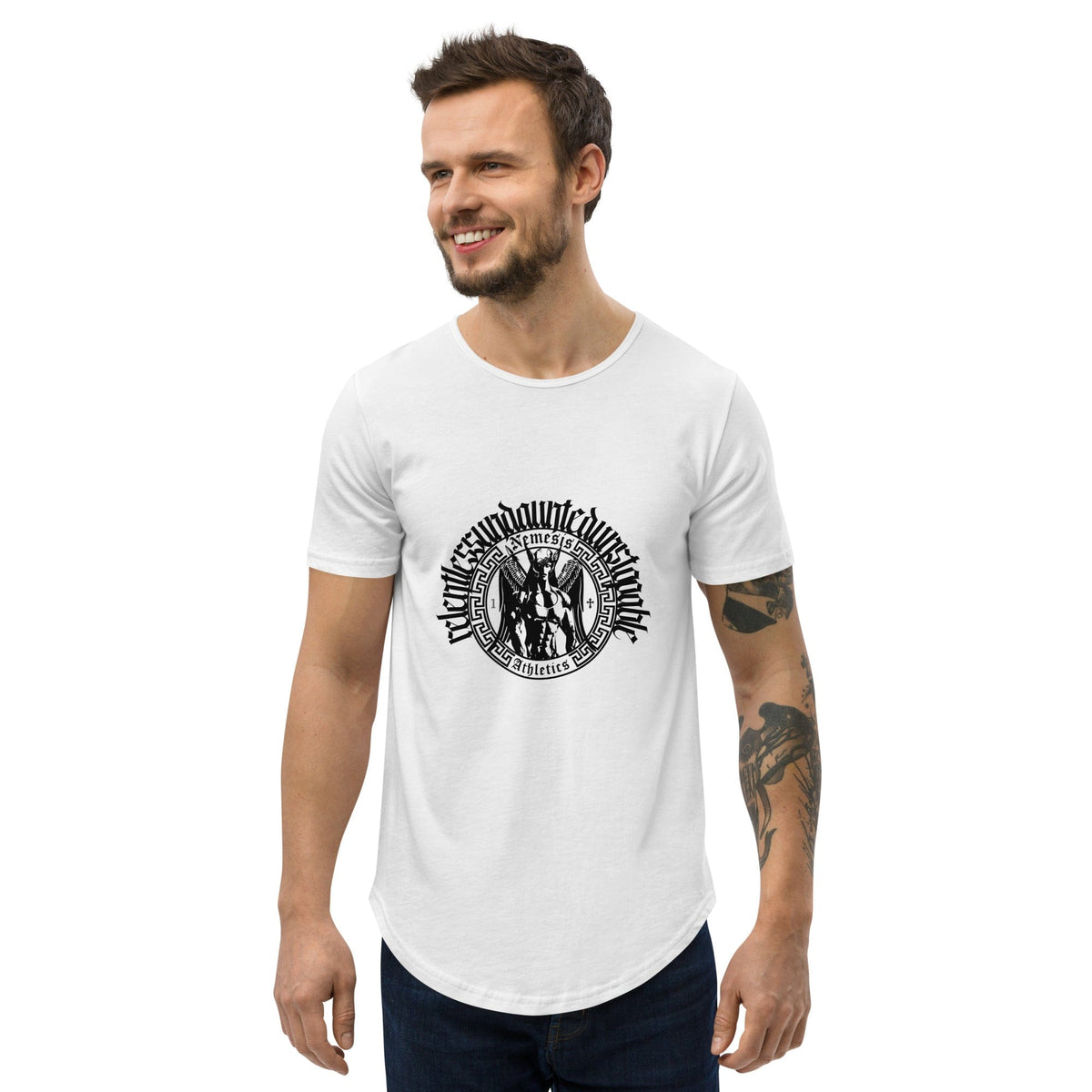 Muscle Curved Hem T-Shirt