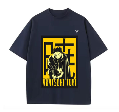 Navy Blue / XS Akatsuki Tobi (Naruto) Anime Oversize T-Shirt