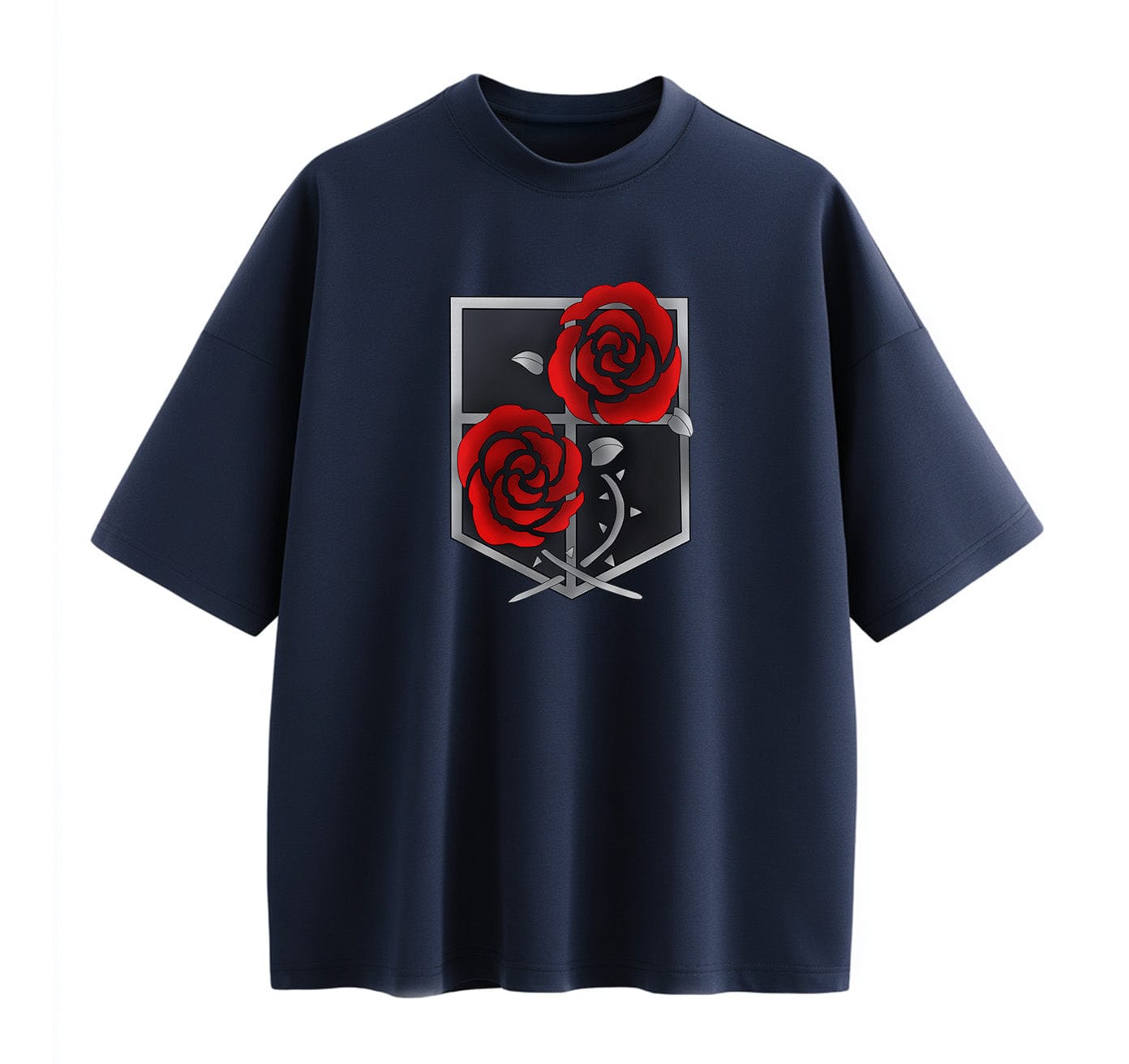 Navy Blue / XS Garrison (Attack On Titan) Oversize T-Shirt