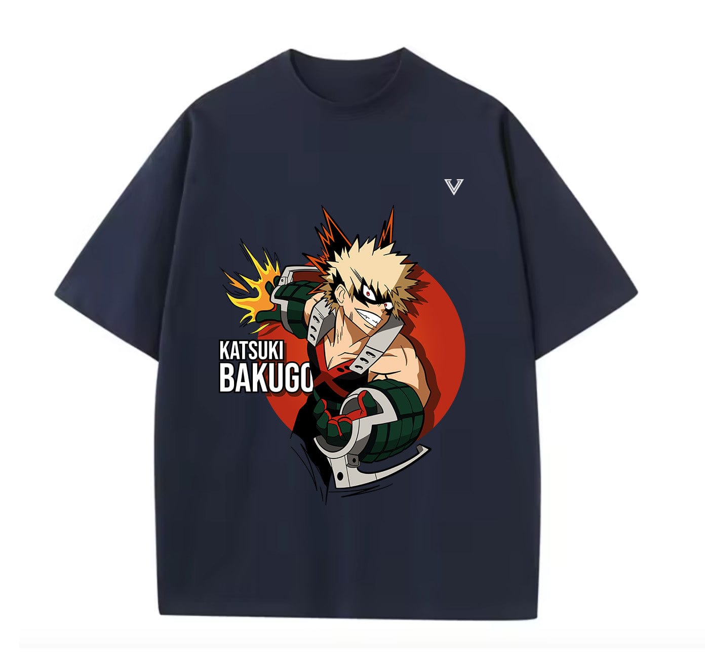 Navy Blue / XS Katsuki Bakugo (My Hero Academia) Anime Oversize T-Shirt