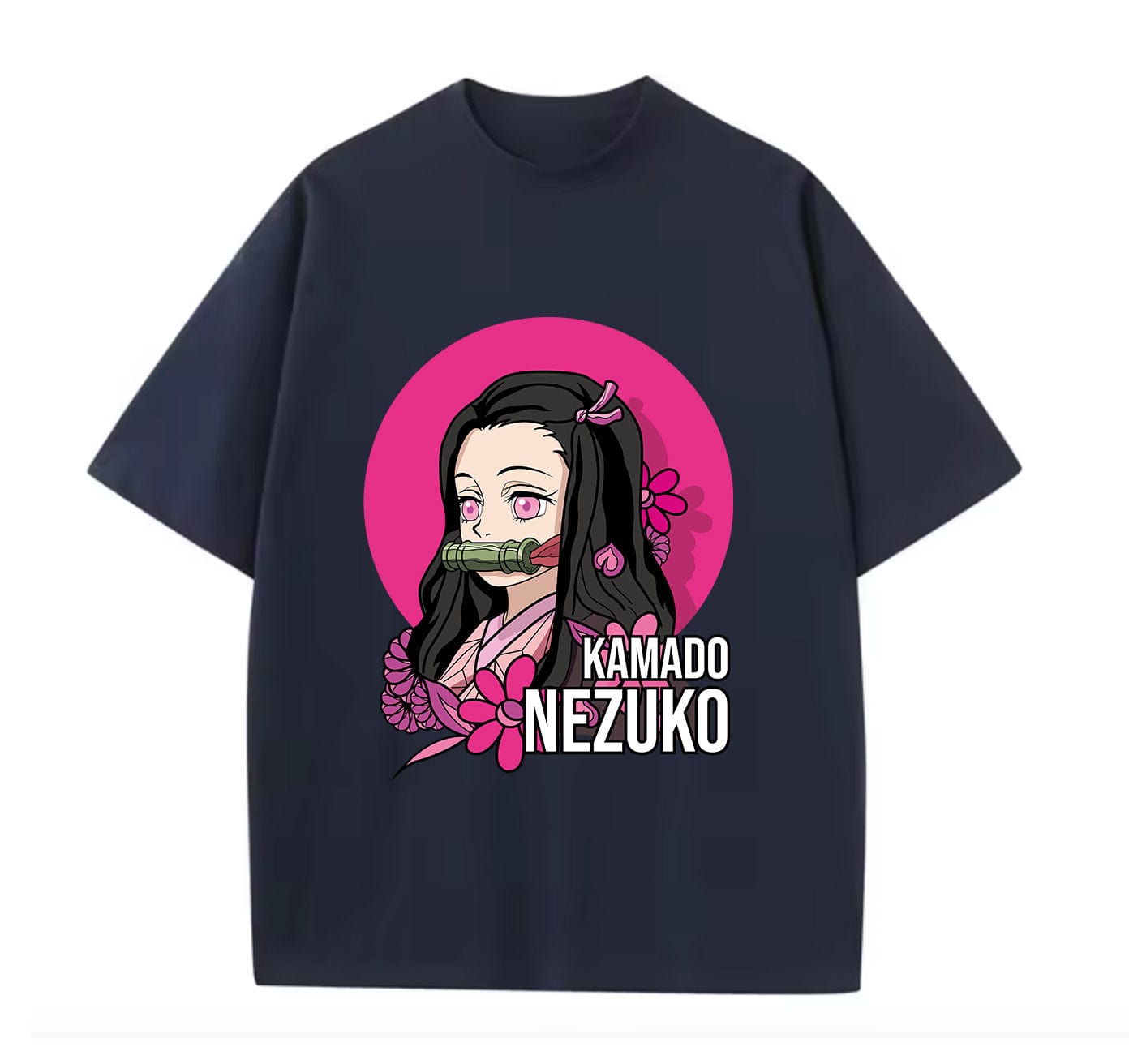Navy Blue / XS Nezuko (Demons Slayer) Anime Oversize T-Shirt