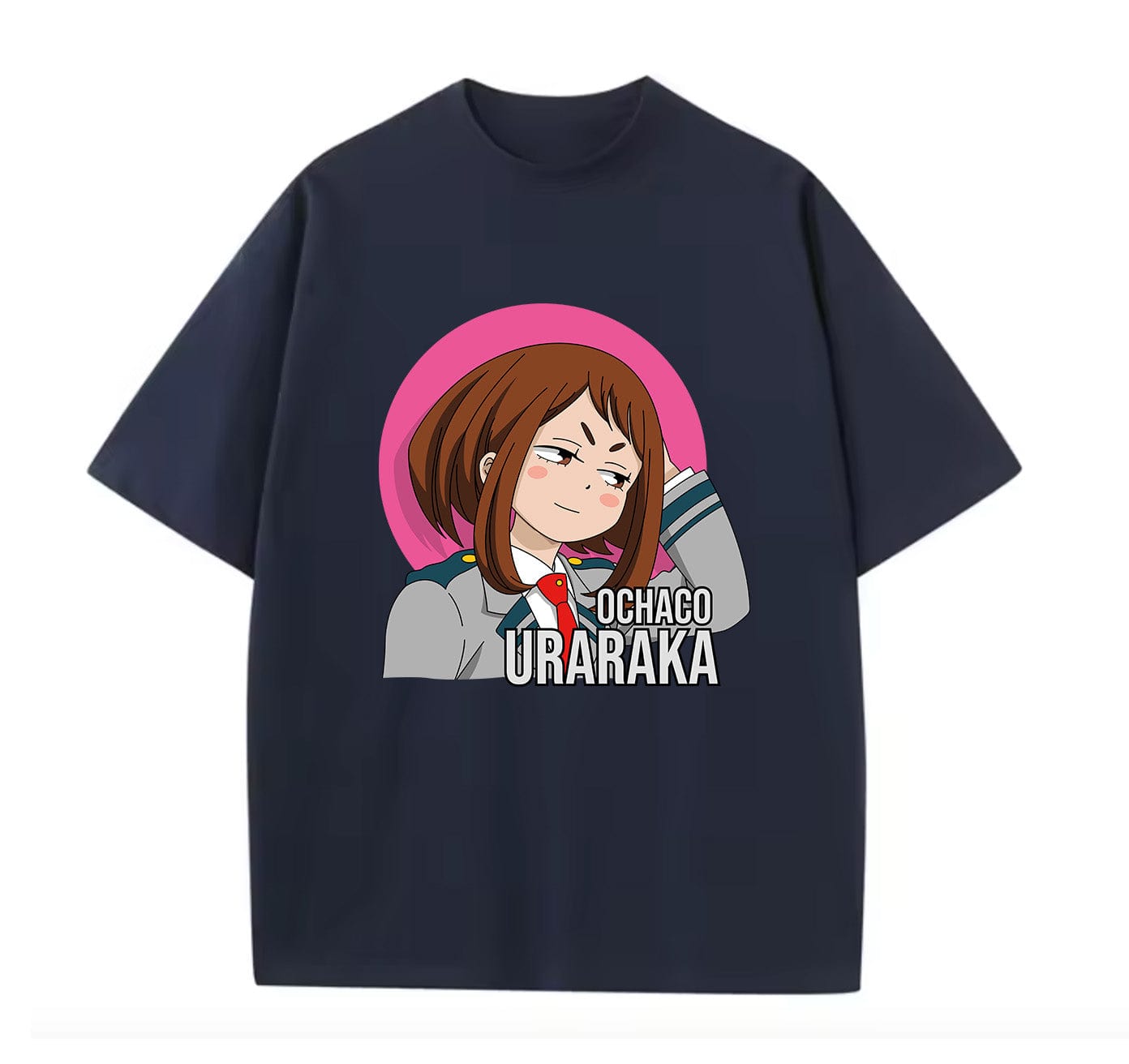 Navy Blue / XS Ochaco Uraraka (My Hero Academia) Anime Oversize T-Shirt