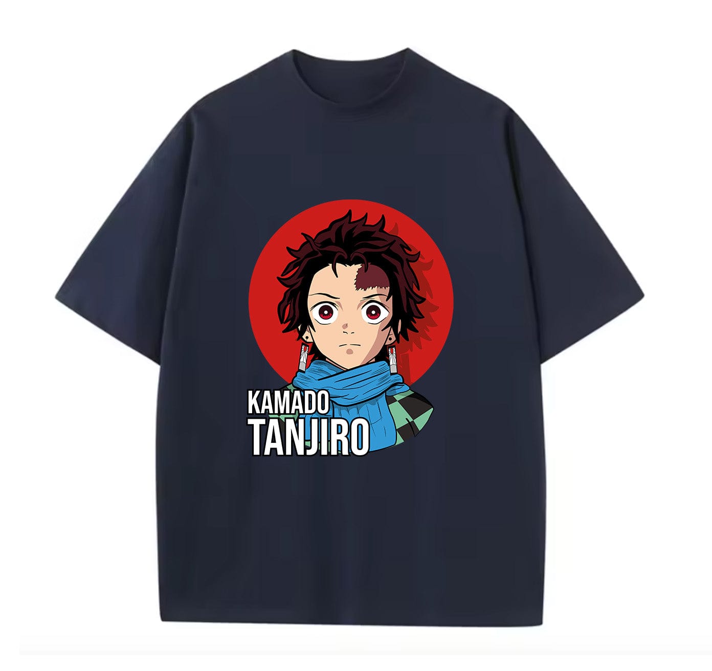 Navy Blue / XS Tanjiro (Demon Slayer) Anime Oversize T-Shirt