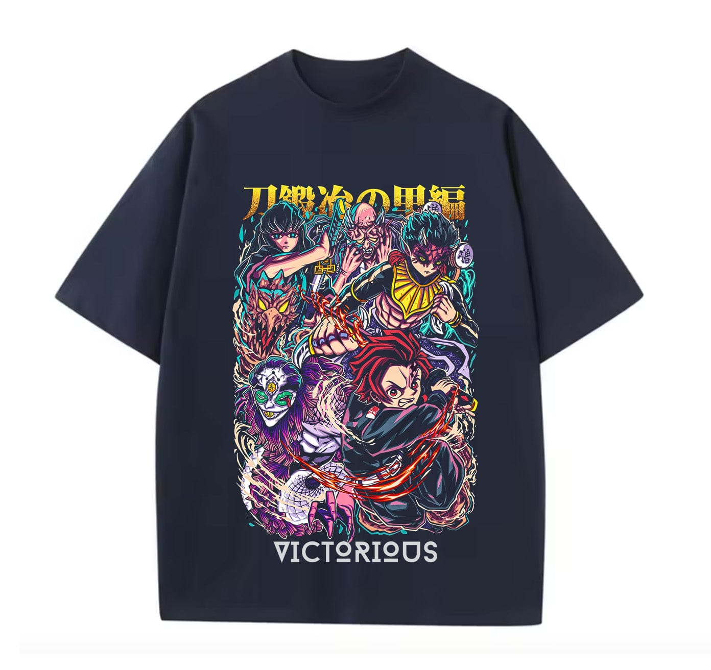 Navy Blue / XS Tanjiro (Demon Slayer) Anime Oversize T-Shirt
