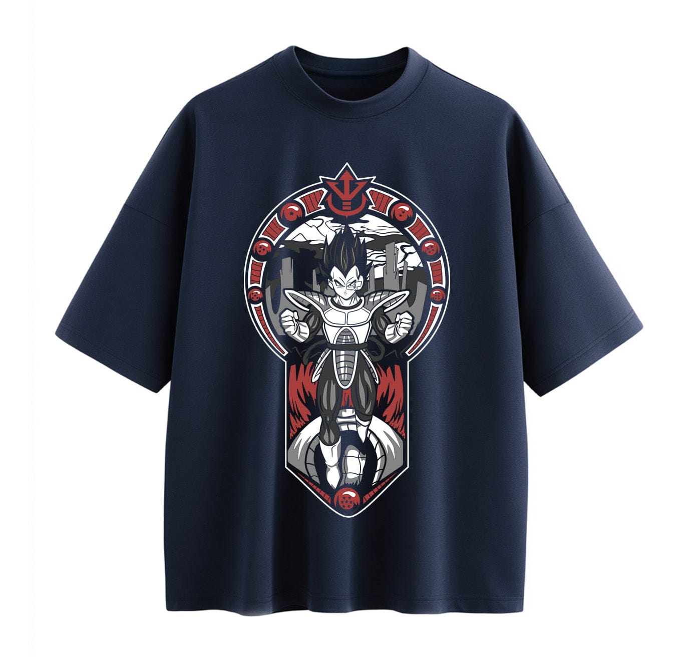 Navy Blue / XS Vegeta (Dragon Ball-Z) Anime Oversize T-Shirt