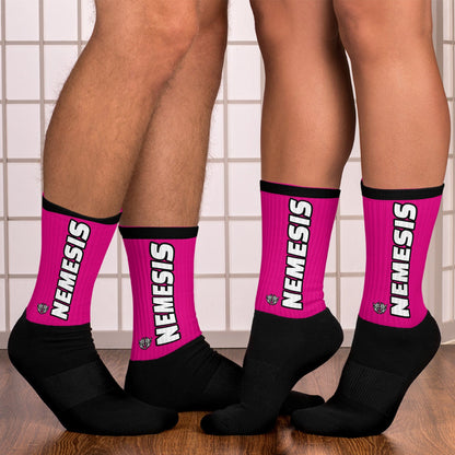 Nemesis: Dynamic Athletic Socks (Hot Fuchsia)
