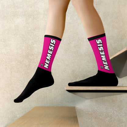 Nemesis: Dynamic Athletic Socks (Hot Fuchsia)