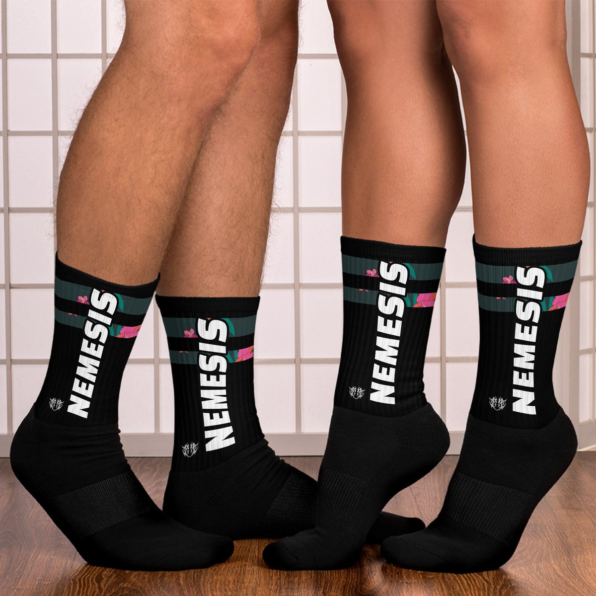 Nemesis: (Midnight Forest Stripes) Dynamic Athletic Socks