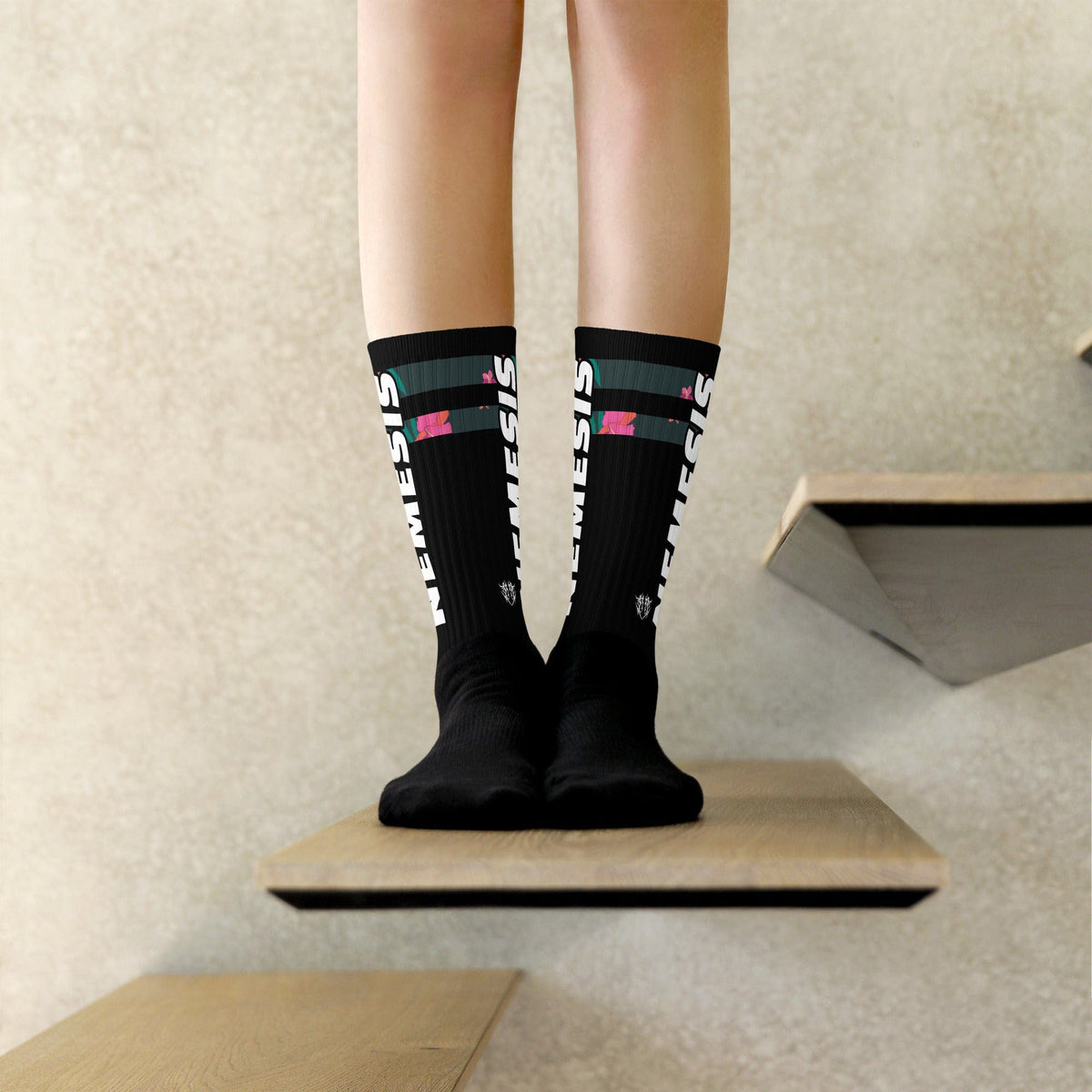Nemesis: (Midnight Forest Stripes) Dynamic Athletic Socks