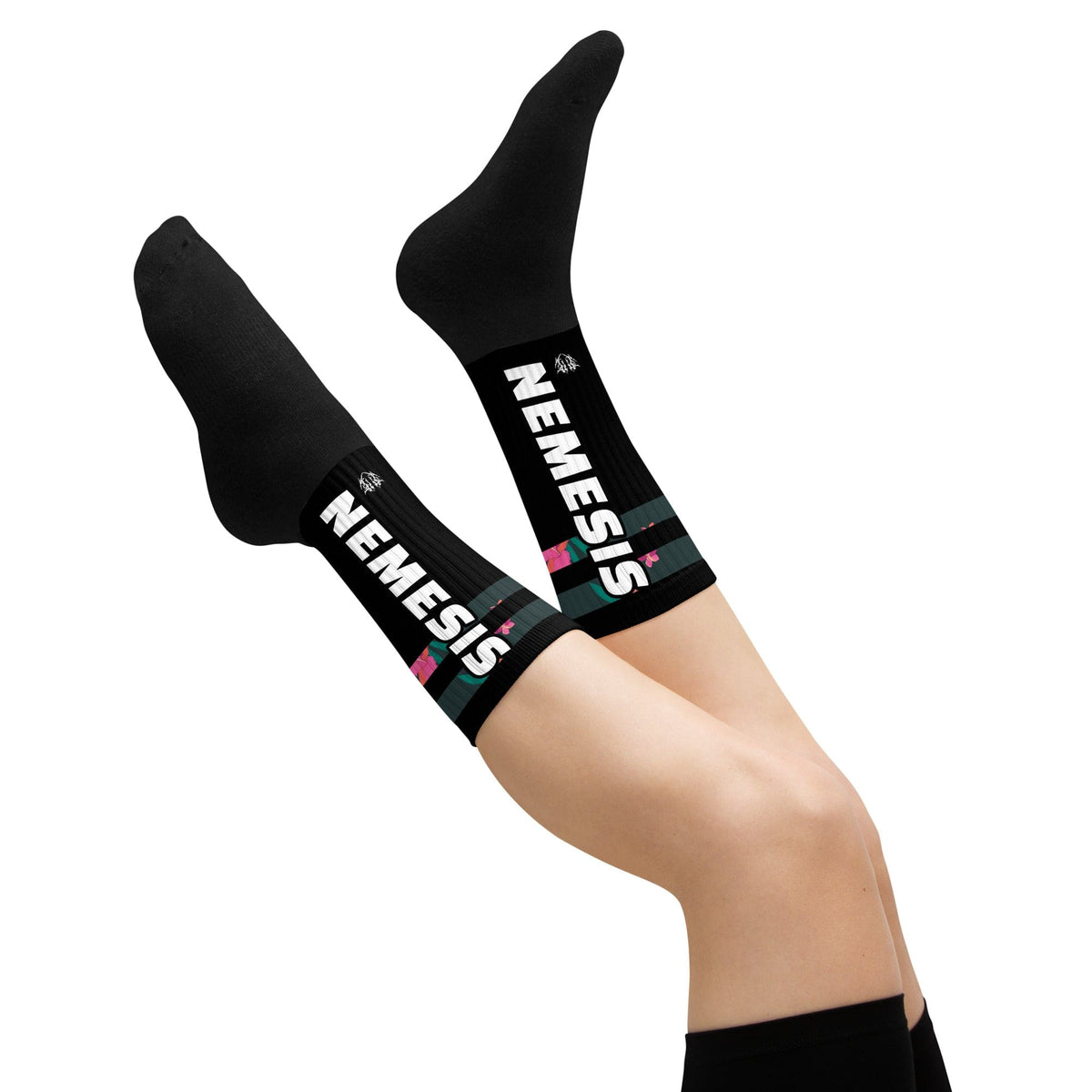Nemesis: (Midnight Forest Stripes) Dynamic Athletic Socks