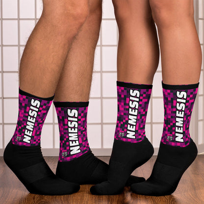 Nemesis: (Rosy Noir) Dynamic Athletic Socks