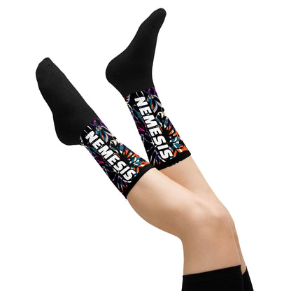 Nemesis: (Tropical Moonlit Camo) Dynamic Athletic Socks