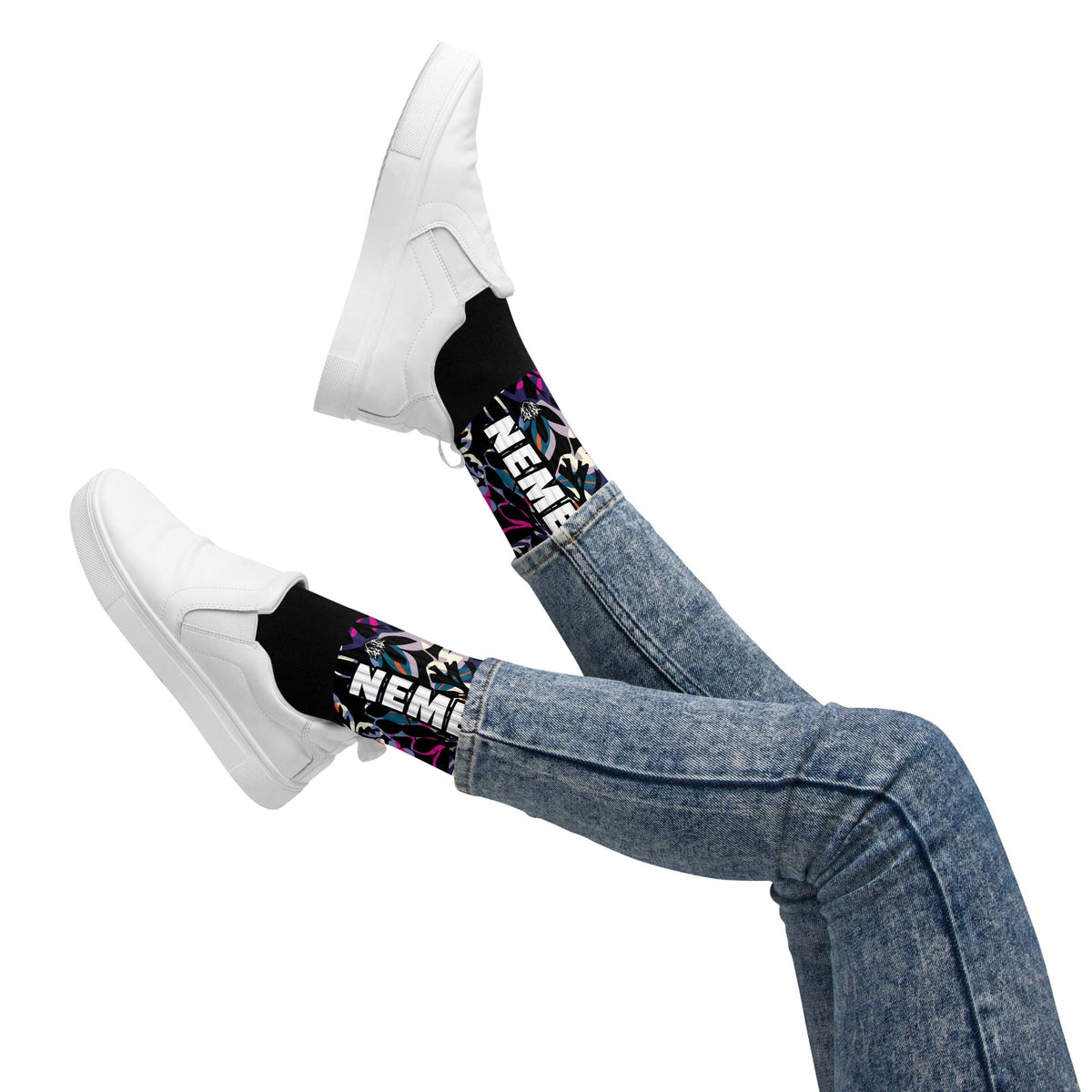 Nemesis: (Tropical Moonlit Camo) Dynamic Athletic Socks